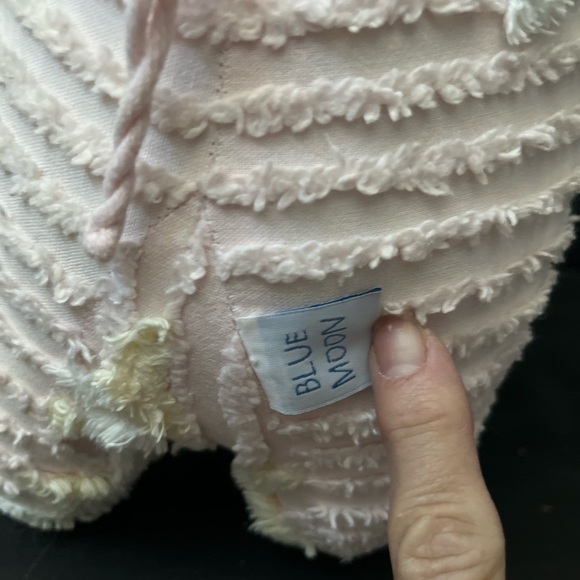 Vintage Chenille Stuffed Pig by Blue Moon , Shabby Chic Pig , - Picture 5 of 10